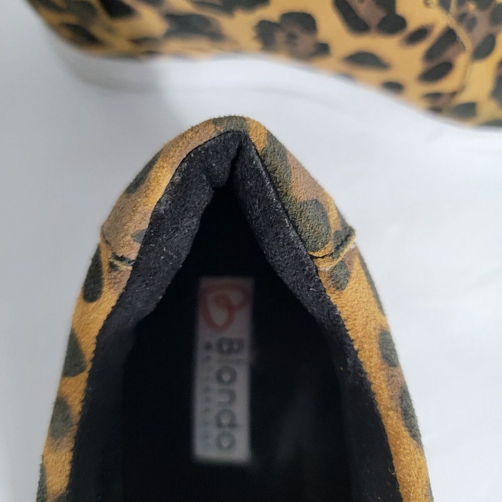 Blondo Glenda Waterproof Leopard Print Suede Leather Hidden Wedge Zip Sneaker 8‎ - Picture 4 of 16